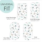 GRSSDER Stretchy Ultra Soft Fitted Bassinet Sheet Set 2 Pack, Universal Fit for Bassinets Baby Cradle Moses Basket Oval Rectangle Pad/Mattress, Happy Dinosaurs Bassinet Sheets...