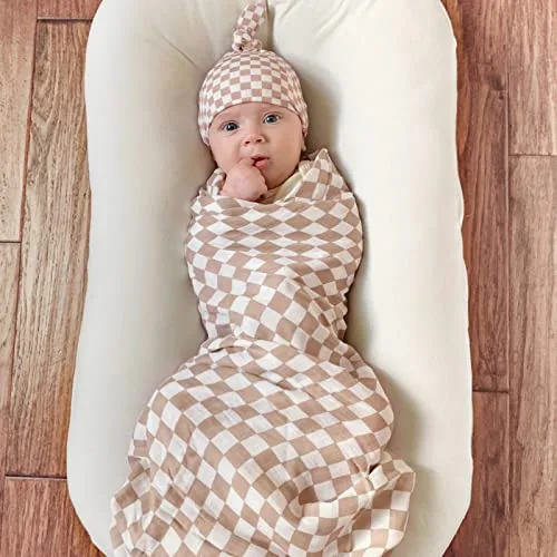 LifeTree Muslin Swaddle Blankets Neutral, Baby Swaddling Wrap Nursery Blanket for Boys & Girls Unisex, Soft 70% Viscose from Bamboo and 30% Cotton, Large 47 x 47 inches, Bear &...