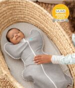 Love to Dream Swaddle UP, Baby Sleep Sack, Self-Soothing Swaddles for Newborns, Get Longer Sleep, Snug Fit Helps Calm Startle Reflex, New Born Essentials for Baby, 8-13lb, Grey