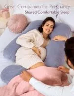 Momcozy Pregnancy Pillows for Sleeping, U Shaped Full Body Maternity Pillow with Removable Cover - Support for Back, Legs, Belly, HIPS for Pregnant Women, 57 Inch Pregnancy...