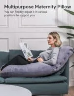 Momcozy Pregnancy Pillows for Sleeping, U Shaped Full Body Maternity Pillow with Removable Cover - Support for Back, Legs, Belly, HIPS for Pregnant Women, 57 Inch Pregnancy...