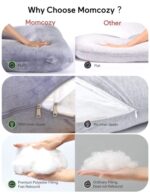 Momcozy Pregnancy Pillows for Sleeping, U Shaped Full Body Maternity Pillow with Removable Cover - Support for Back, Legs, Belly, HIPS for Pregnant Women, 57 Inch Pregnancy...