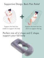 Momcozy Pregnancy Pillows for Sleeping, U Shaped Full Body Maternity Pillow with Removable Cover - Support for Back, Legs, Belly, HIPS for Pregnant Women, 57 Inch Pregnancy...