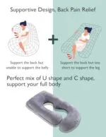 Momcozy Pregnancy Pillows for Sleeping, U Shaped Full Body Maternity Pillow with Removable Cover - Support for Back, Legs, Belly, HIPS for Pregnant Women, 57 Inch Pregnancy...