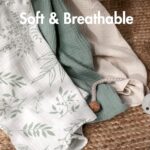 Muslin Swaddle Blankets for Newborn, 3 Pack Breathable Soft Receiving Blanket, Large 38 x 40 inches Swaddle Wrap Burping Clothes, Essentials Infant Shower Items, Toddler Gift...