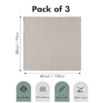 Muslin Swaddle Blankets for Newborn, 3 Pack Breathable Soft Receiving Blanket, Large 38 x 40 inches Swaddle Wrap Burping Clothes, Essentials Infant Shower Items, Toddler Gift...