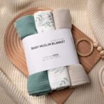 Muslin Swaddle Blankets for Newborn, 3 Pack Breathable Soft Receiving Blanket, Large 38 x 40 inches Swaddle Wrap Burping Clothes, Essentials Infant Shower Items, Toddler Gift...
