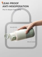 Portable Milk Warmer with Super Fast Charging and Cordless, Instant breastmilk, Formula or Water Warmer with 10 Ounces Big Capacity, Baby Flask for Vehicle,car,Airplane Journey