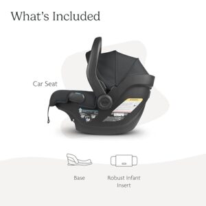 UPPAbaby Mesa V2 Infant Car Seat/Easy Installation/Innovative SmartSecure Technology/Base + Robust Infant Insert Included/Direct Stroller Attachment/Jake (Charcoal)