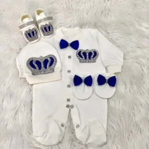 Dollbling Royal Bling Schmuck Krone Geschenk Kleidung Sets Willkommen Zuhause Baby Strampler Fäustlinge Motorhaube Pyjamas Outfit 4 Stück Babyausstattung - AliExpress 1501