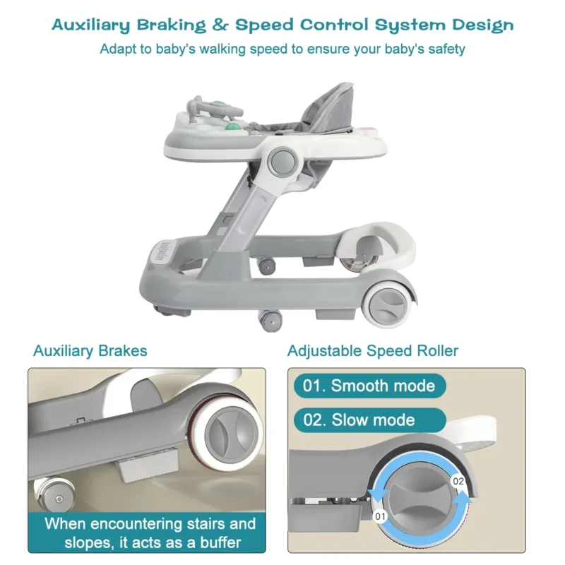 2-in-1 Toddler Push Walker with Removable Feeding and Music Tray - Babyz Corner