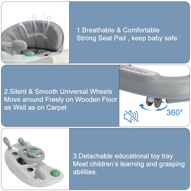 2-in-1 Toddler Push Walker with Removable Feeding and Music Tray - Babyz Corner