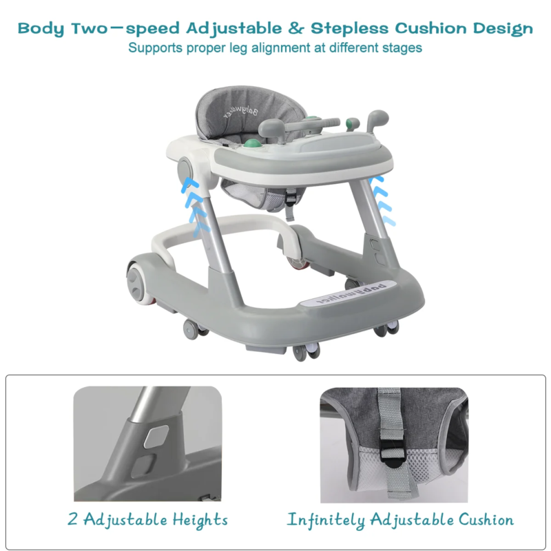 2-in-1 Toddler Push Walker with Removable Feeding and Music Tray - Babyz Corner