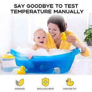 Baby Bath Tub Water Thermometer - (Upgraded Version) Digital Water Temperature Thermometer & Room Thermometer, Duck Floating Toy for Infant Toddler Bathtub Pool with Temperature...