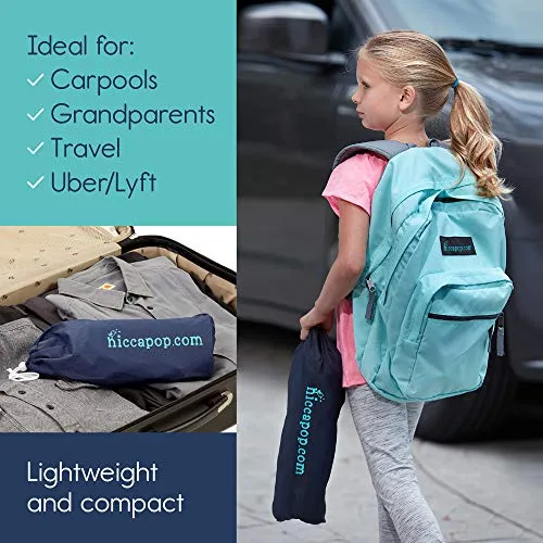 hiccapop UberBoost Inflatable Booster Car Seat | Blow up Narrow Backless Booster Car Seat for Travel | Portable Booster Seat for Toddlers Kids Child | BlackGray | Babyz Corner hiccapop UberBoost Inflatable Booster Car Seat | Blow up Narrow Backless Booster Car Seat for Travel | Portable Booster Seat for Toddlers, Kids, Child | Black/Gray