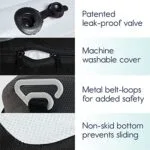 hiccapop UberBoost Inflatable Booster Car Seat | Blow up Narrow Backless Booster Car Seat for Travel | Portable Booster Seat for Toddlers Kids Child | BlackGray | Babyz Corner hiccapop UberBoost Inflatable Booster Car Seat | Blow up Narrow Backless Booster Car Seat for Travel | Portable Booster Seat for Toddlers, Kids, Child | Black/Gray