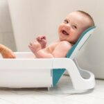 The First Years Sure Comfort 4-in-1 Reclining Baby Bathtub - Adjustable All-in-1 Bathtub for Newborn to Toddler - Baby Bath Seat Adjusts as Baby Grows - Ages 0 to 24 Months