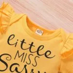 Baby Girl Ruffle Romper +Pants + Headband 3 PCS Outfits Set