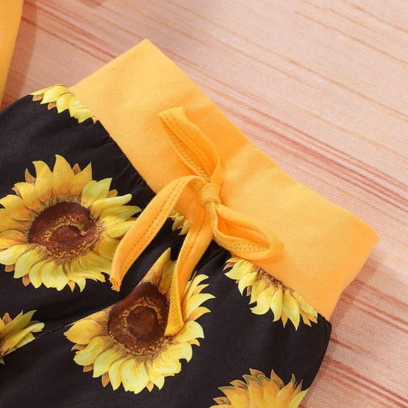 Baby Girl Ruffle Romper +Pants + Headband 3 PCS Outfits Set