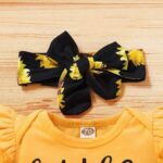Baby Girl Ruffle Romper +Pants + Headband 3 PCS Outfits Set