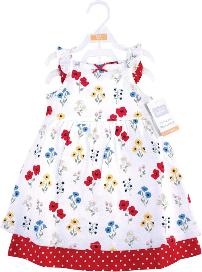 Hudson Baby baby-girls Cotton Dresses and LeggingsCasual Dress