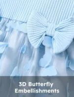 PATPAT Baby Girl Dresses Ruffle Sleeve Tutu Dress Butterfly Tulle Dress Flower Girl Party Birthday Princess Dresses | Babyz Corner PATPAT Baby Girl Dresses Ruffle Sleeve Tutu Dress Butterfly Tulle Dress Flower Girl Party Birthday Princess Dresses