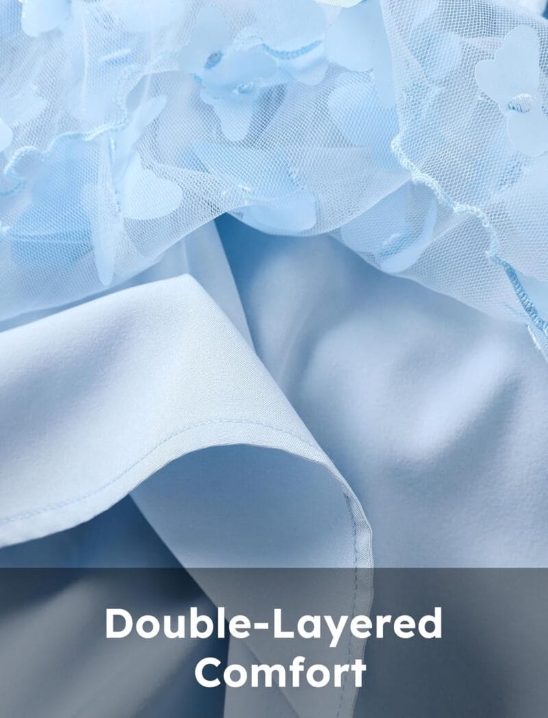 PATPAT Baby Girl Dresses Ruffle Sleeve Tutu Dress Butterfly Tulle Dress Flower Girl Party Birthday Princess Dresses