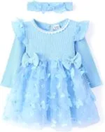 PATPAT Baby Girl Dresses Ruffle Sleeve Tutu Dress Butterfly Tulle Dress Flower Girl Party Birthday Princess Dresses | Babyz Corner PATPAT Baby Girl Dresses Ruffle Sleeve Tutu Dress Butterfly Tulle Dress Flower Girl Party Birthday Princess Dresses