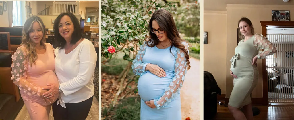 Blue Floral Maternity Dress