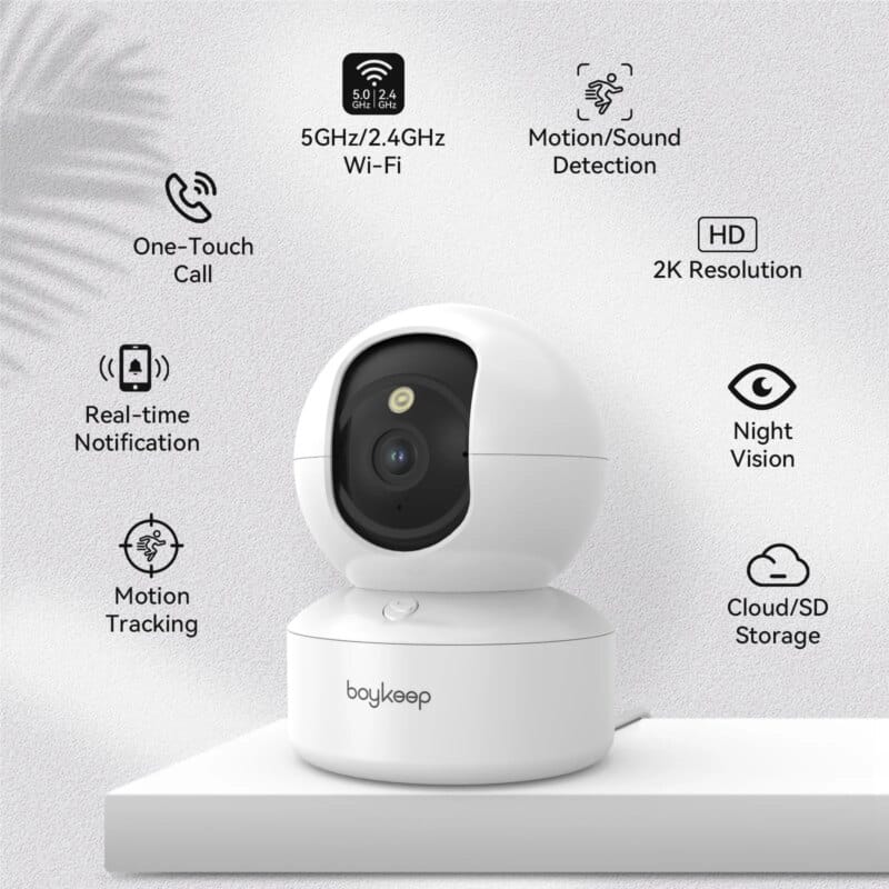 BoyKeep 3MP 5G/2,4 GHz WiFi interior seguridad del hogar IP cámara inteligente Monitor de bebé seguimiento automático 24/7 cámara de videovigilancia - AliExpress 30