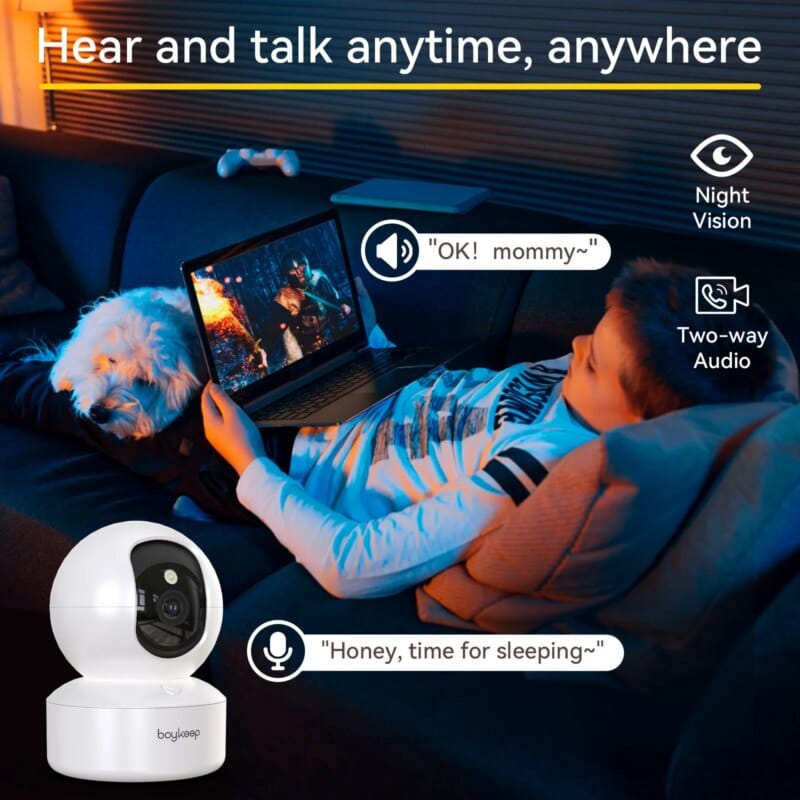 BoyKeep 3MP 5G/2,4 GHz WiFi interior seguridad del hogar IP cámara inteligente Monitor de bebé seguimiento automático 24/7 cámara de videovigilancia - AliExpress 30