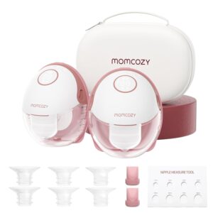 Momcozy Breast Pump Hands Free Mobile Style | M6, Wearable Breastfeeding Pump Ideal Rhythm for More Milk, DoubleFit Flange More Fit & Discreet with 3 Modes & 9 Levels, 24mm - 2...