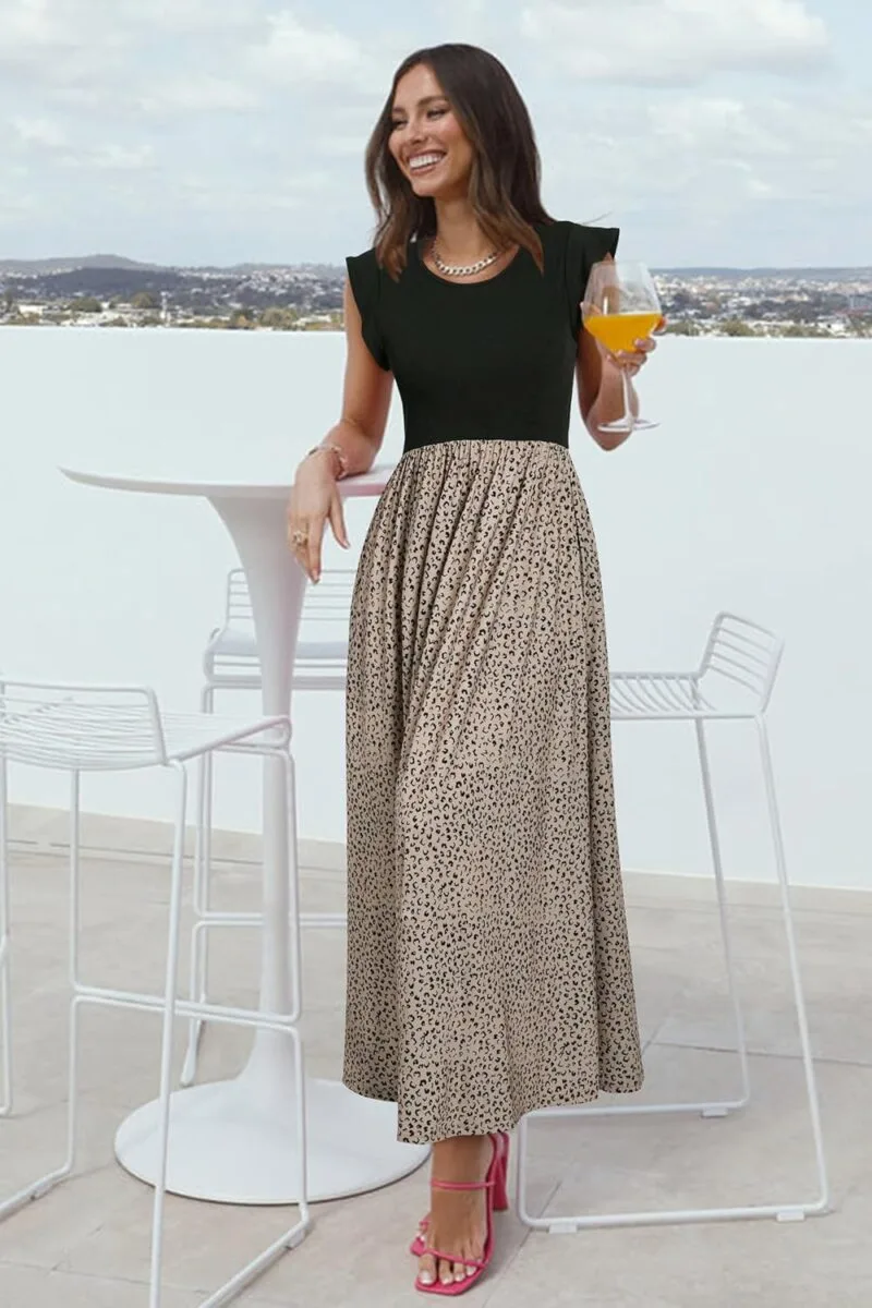 OUGES Women 2025 Spring Summer Dresses Maternity Sleeveless Ribbed Fashion Casual Outfits Maxi Dress with Pockets | Babyz Corner OUGES Women 2025 Spring Summer Dresses Maternity Sleeveless Ribbed Fashion Casual Outfits Maxi Dress with Pockets