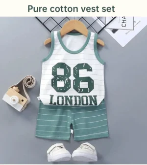 Boys Vest Suit for Summer | Cotton T-Shirt with Shorts
