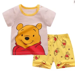 Winnie Pooh Cute Children Summer Tracksuit | T-shirt + Shorts 2piece Set