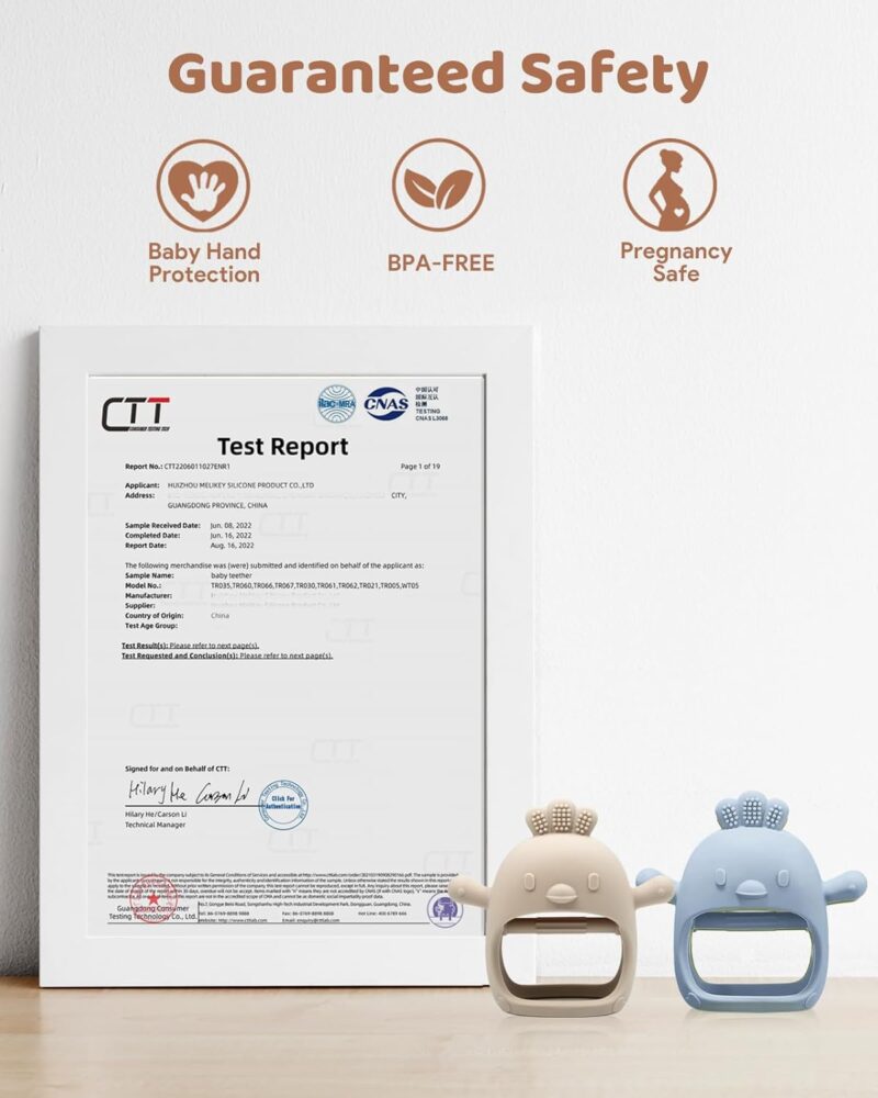 2 Packs Baby Teething Toy for 0-6 6-12 Months, Food Grade Silicone Teething Mitten, Anti Dropping Wrist Hand Teethers Baby Chew Toys for Sucking Needs, BPA Free