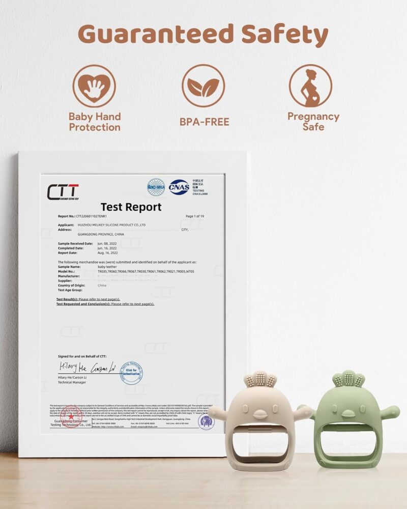 2 Packs Baby Teething Toy for 0-6 6-12 Months, Food Grade Silicone Teething Mitten, Anti Dropping Wrist Hand Teethers Baby Chew Toys for Sucking Needs, BPA Free