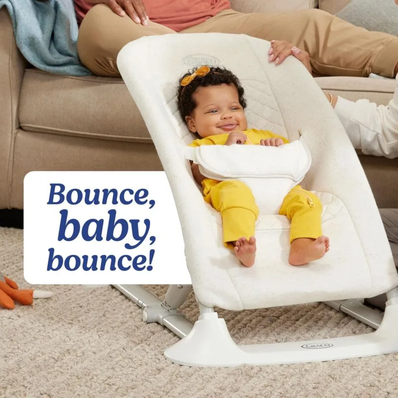 Graco Jumpstart 4-in-1 Adjustable Infant Activity Bouncer & Jumper, Versatile Baby Swing, Floor Seat, and Kids Chair with Snack Tray, Wren