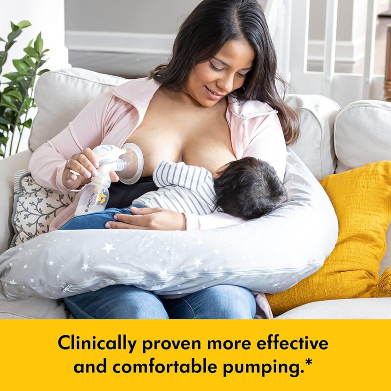 Medela Manual breast pump with Flex Shields Harmony Single Hand for More Comfort and Expressing More Milk