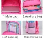 Crianças menina mochila com grande capacidade à prova dwaterproof água unicórnio impressão adolescente saco de escola para 2-16 anos de idade bonito kawaii criança mochila -...