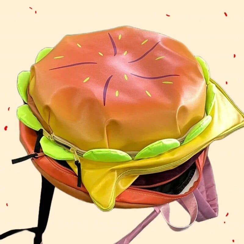 Stijlvolle Hamburger Daypack Laptop Opbergrits Draagbare Casual Tote Pu Cheeseburger Rugzak Voor Unisex Reizen Buiten Vakantie - AliExpress 1524