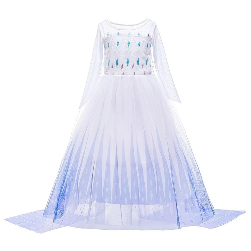 Princess Dress for Girls Elsa Anna Cosplay Costume Kids Jasmine Belle Cinderella Aurora Halloween Christmas Party Elegant Dress - AliExpress 1501