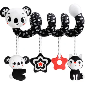 Black & White Sensory Spiral Stroller Toy for Newborn 0-6 Months