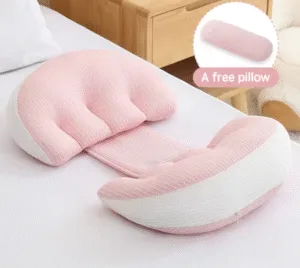 PANGDUBE Cotton Pregnancy Body Pillow with Free Auxiliary Pillow - Waist Support for Comfortable Sleep