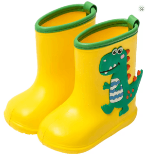 Kids Dinosaur Rain Boots – Waterproof Anti-Slip Children’s Rain Shoes with Cute Cartoon Design for Boys & Girls