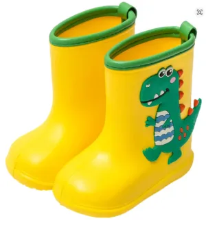 Kids Dinosaur Rain Boots – Waterproof Anti-Slip Children’s Rain Shoes with Cute Cartoon Design for Boys & Girls