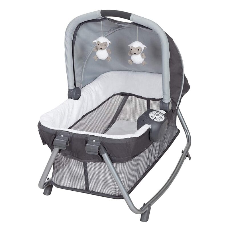 Baby Trend Retreat Nursery Center Playard, Bassinet & Storage, Robin | Portable Playard with Changing Table, Foldable and Convertible Travel Play Crib for Babies and Toddlers