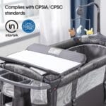 BabyBond Baby Bassinet Bedside Crib, Pack and Play, Diaper Changing Table | Portable Large Playard, Music Mobile, with Mattress, Lockable Wheels, Storage Shelf, Easy Fold, From...