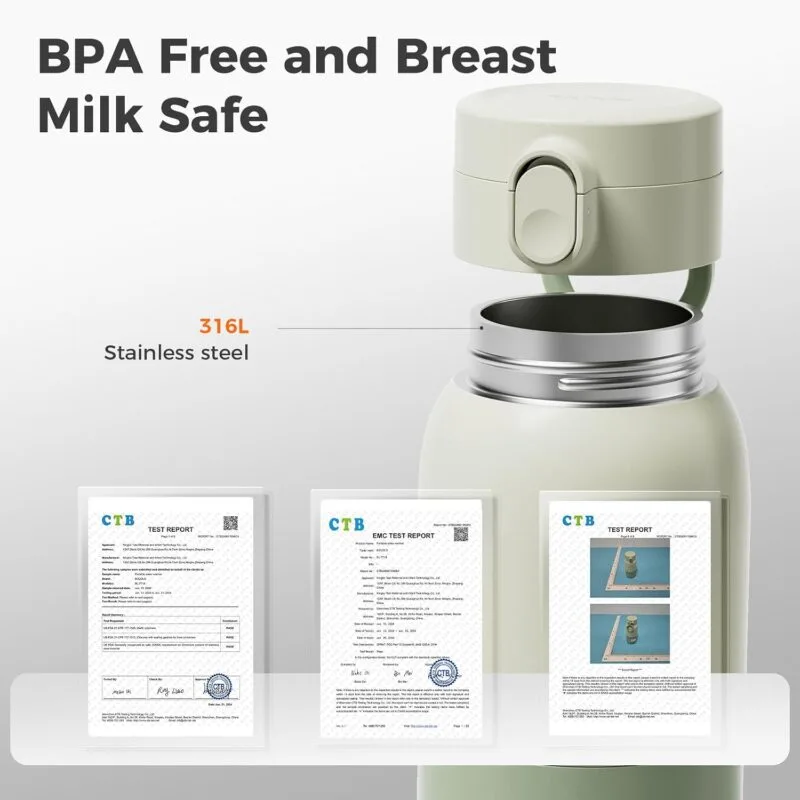 BOLOLO Portable Bottle Warmer, 10oz Breastmilk & Formula Heater for Travel | Super Fast Charging, Instant Breastmilk, Formula, Water