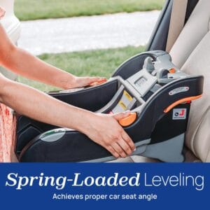 Chicco KeyFit Infant Car Seat Base, Stay-in-Car Rear-Facing Base | Anthracite/Grey, SuperCinch LATCH tightener, ReclineSure leveling foot, bubble levels, fits KeyFit and KeyFit...
